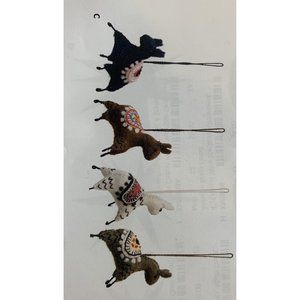 Wool Felt Llama with Blanket Ornament